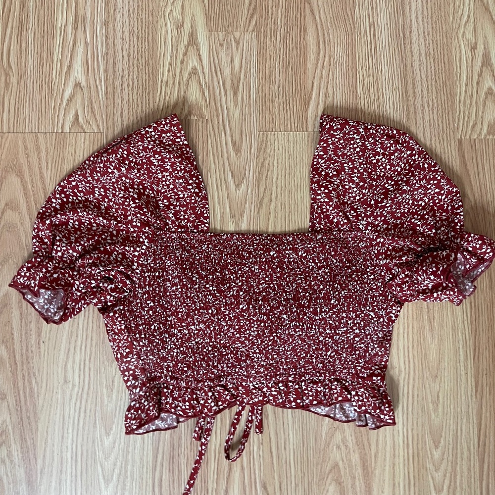 Shein Drawstring Front Top - Picture 4 of 5